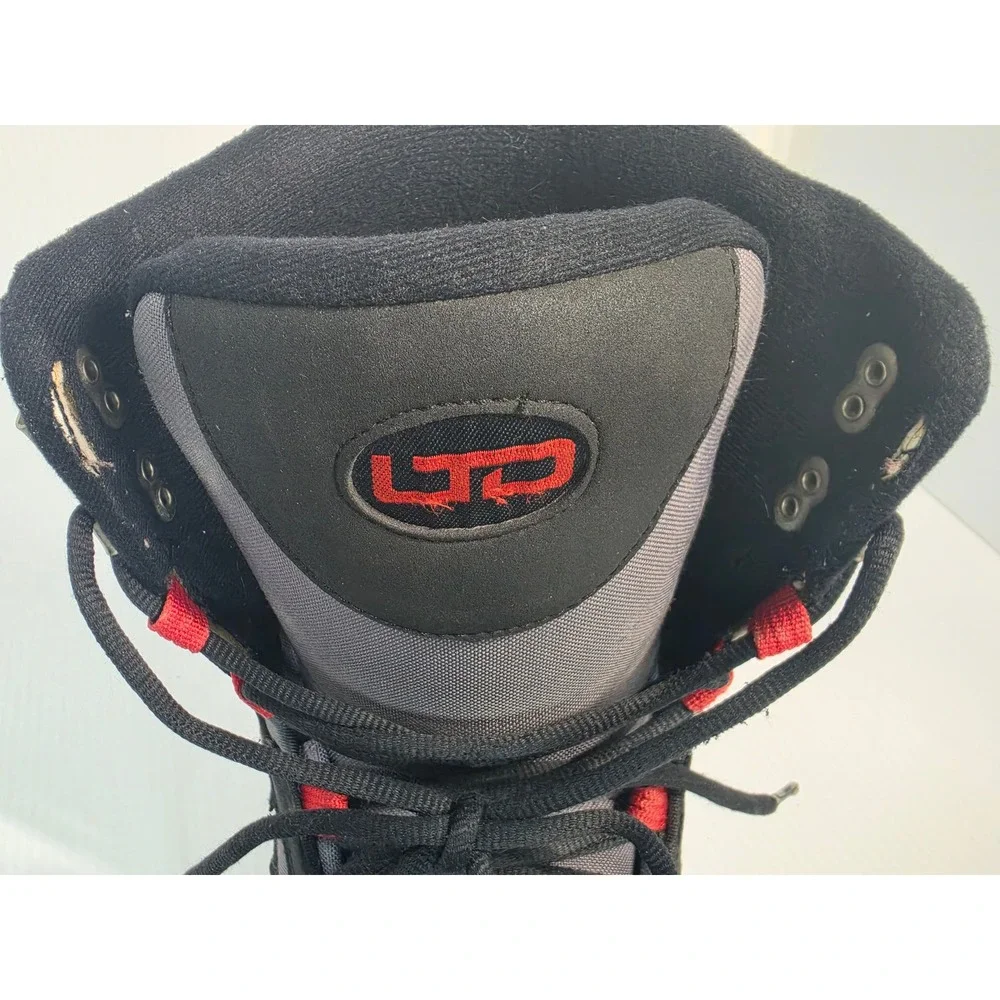 LTD LT1 Linerless Junior Snowboard Boots Black Grey Red Kids Size 5 US 37 EUR